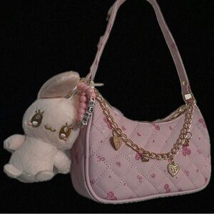 UnderoneSky Pink Quilted Mini Shoulder Bag – Y2K / Kawaii Aesthetic